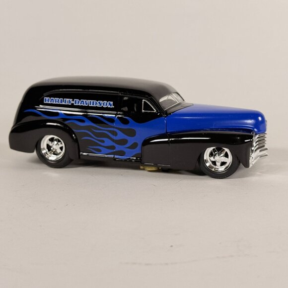 Harley-Davidson 1946 Chevy Street Rod Coin Bank 1:25 Liberty Classics Black Blue - Picture 2 of 14